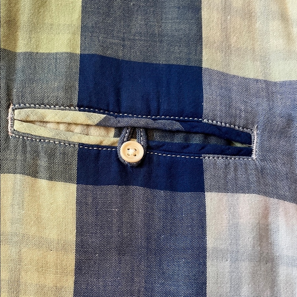Like new Lucky Brand Men's Casual Plaid Shirt in Blue and Green - Picture 5 of 16